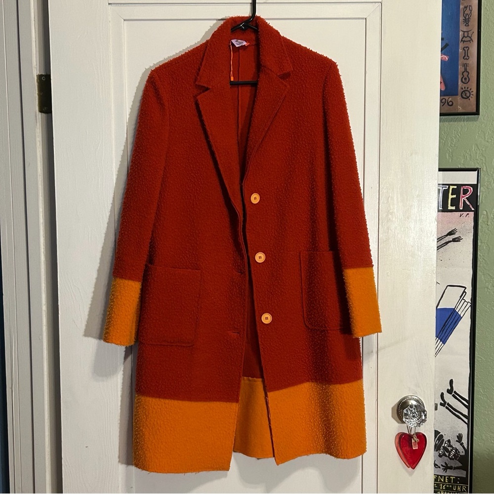 Authentic Gallo Casentino wool red coat women’s size XL